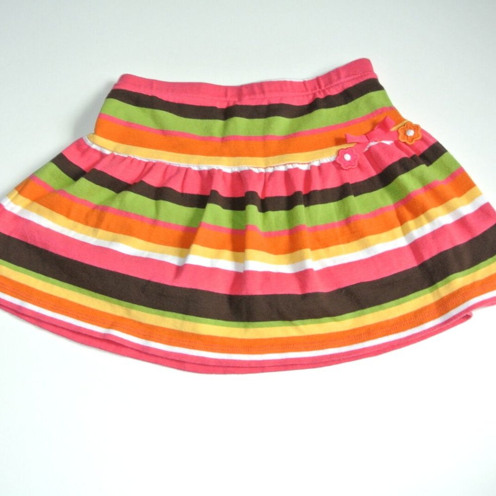 Gymboree Flower Stripe Knit Skort Skirt 5 Fall for